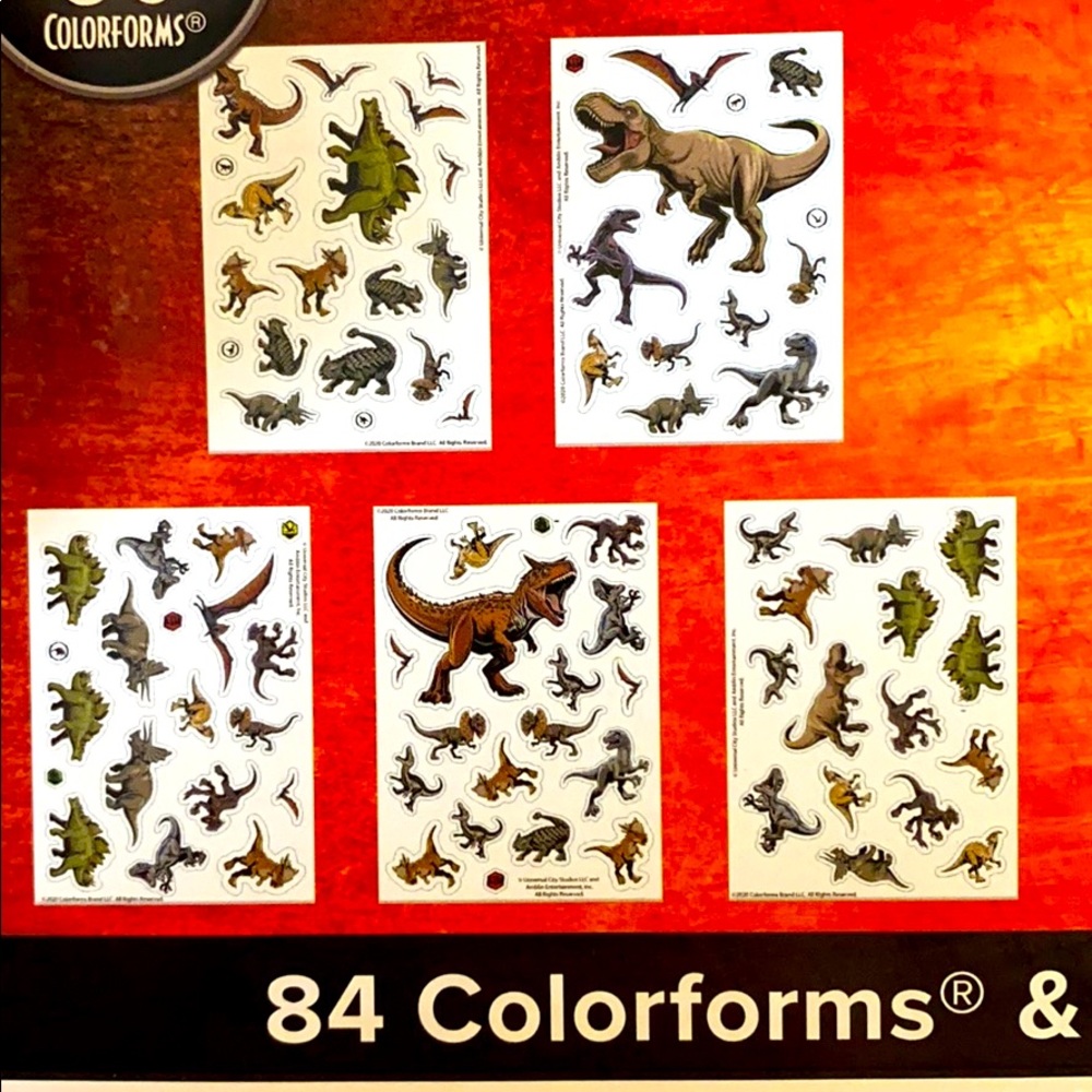 🌱Colorforms Jurassic World Sticker Mega Dinosaurs - Picture 7 of 7